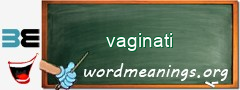WordMeaning blackboard for vaginati